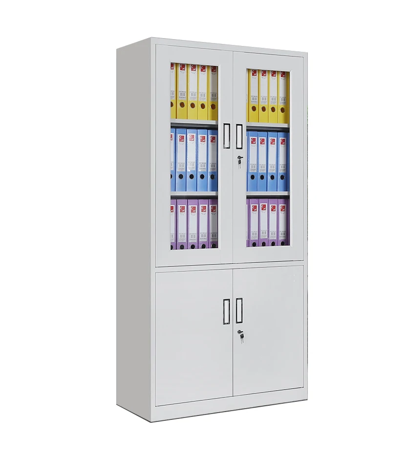 Luxury Durable Library Multi Storage Filing Book Cabinet with Glass Door