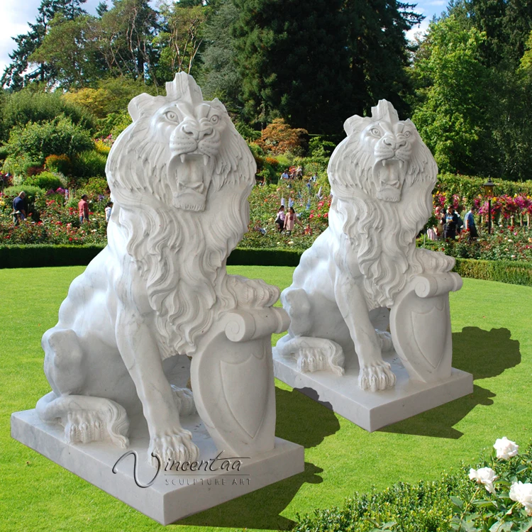 Estatuas De Leones De Gran Outdoor Decorativo Marmol Leones - Buy Leones De  Mármol Estatua Product on 