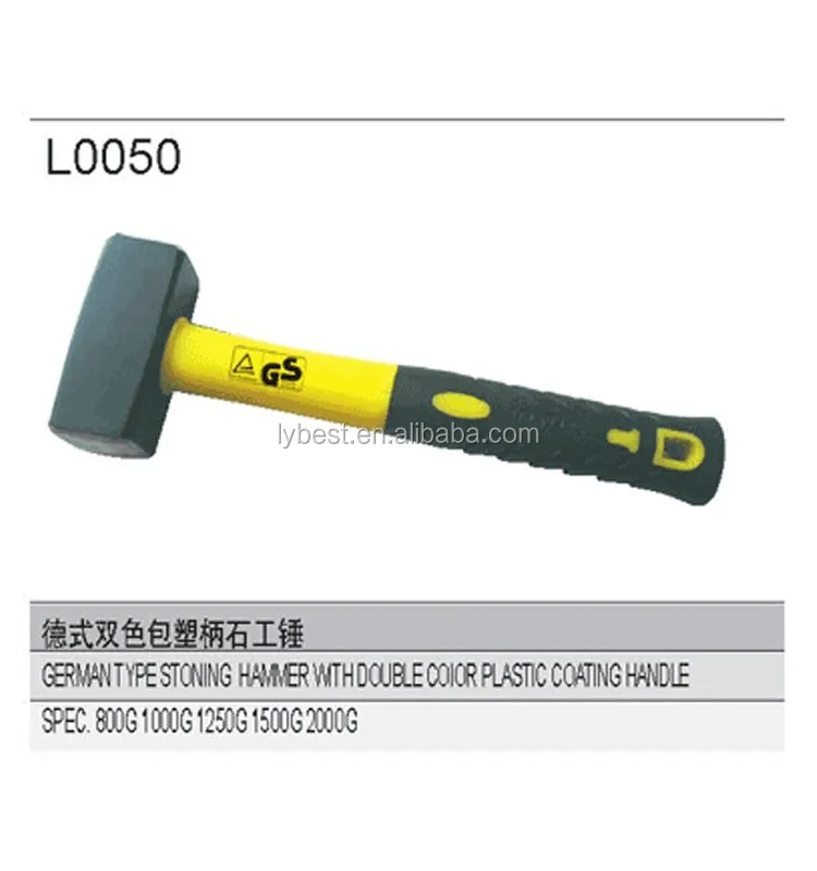 Hand Tools French Type Stoning Hammer with Fiberglass Handle