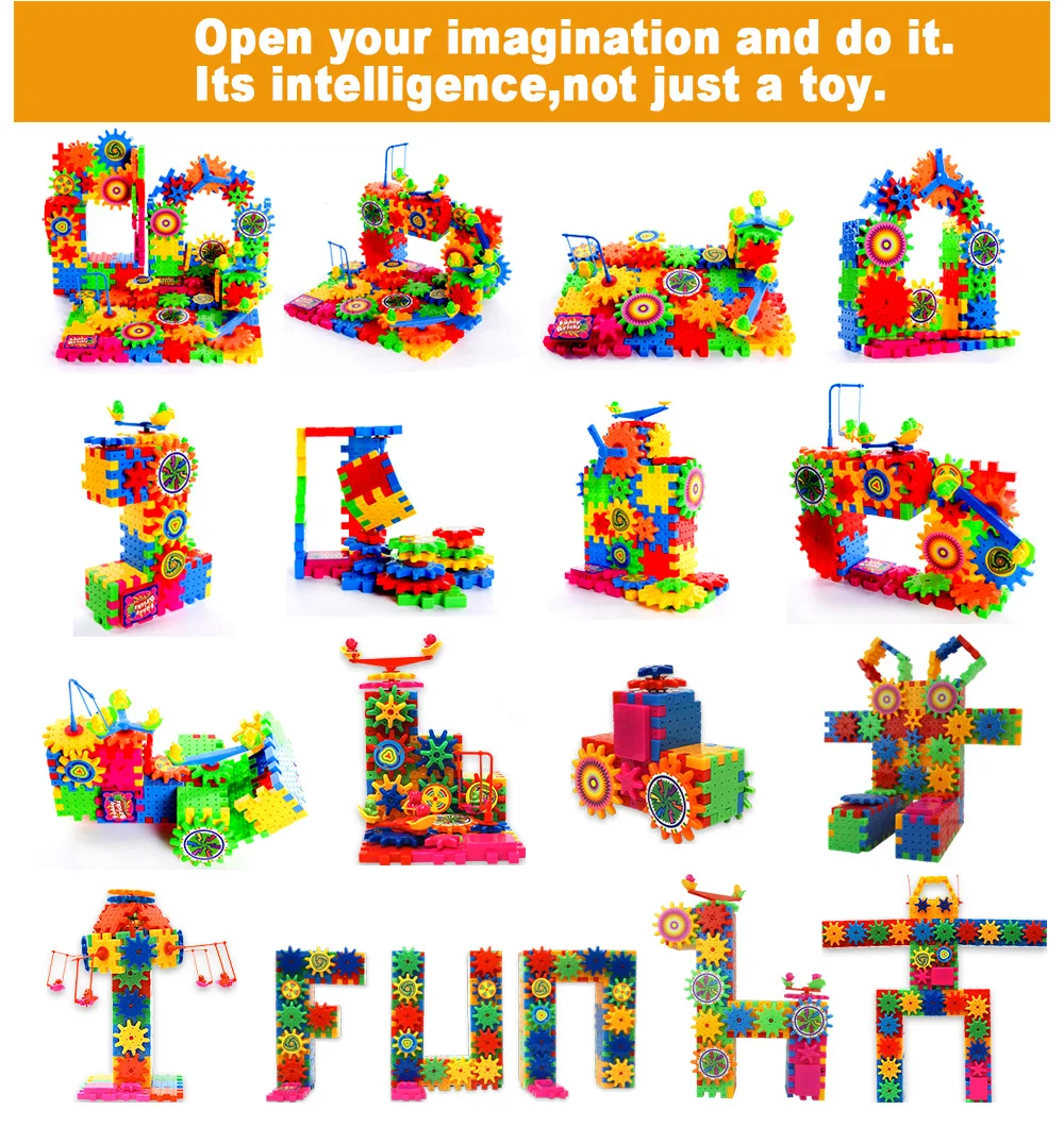 Constructors Building Block Toy Plastic Magic Gear Puzzle