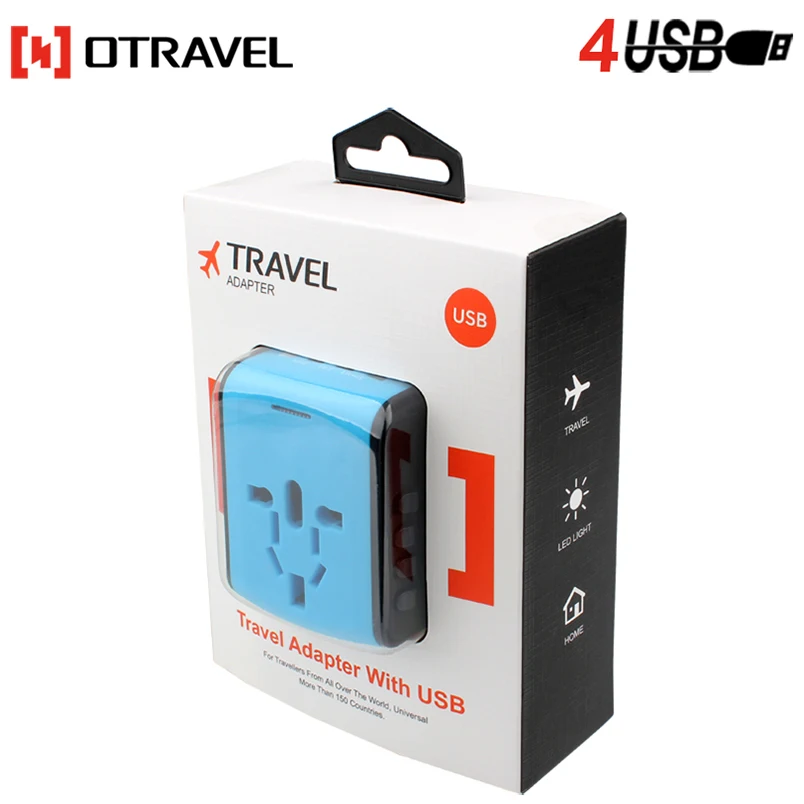 
 Otravel 2018 Новое Поступление Смарт 4 usb-порта адаптер для путешествий Универсальный адаптер питания для путешествий  