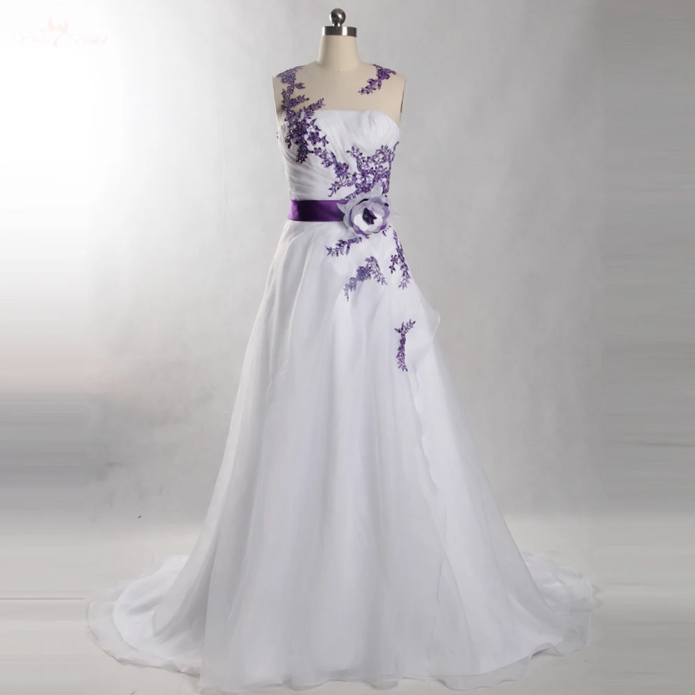 Purple and white wedding dress Clearance