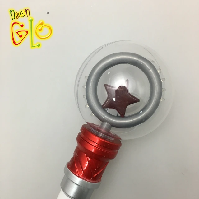 Kid Toy Led Spinning Light up Princess Wand for Party Spinner Wand Star Shape