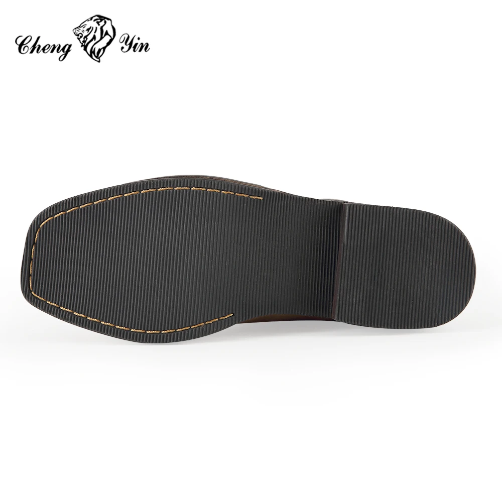2026 New Designer Grey Cowboy Boots Boys High Quality Comfortable Square Toe Low Height Rubber Western Factory Customizable