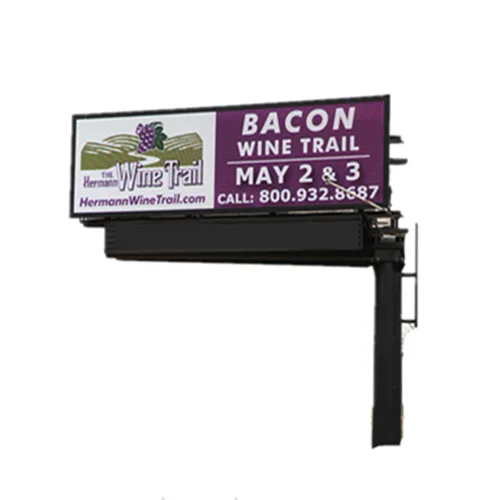 Metal Structure Cantilever Billboards Anti-rust Outdoor Advertisement Street Billboard