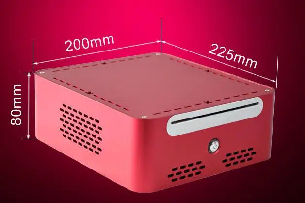 A02-H56 薄型Mini-ITXミニPCケース アルミ合金製・横置き・在庫あり