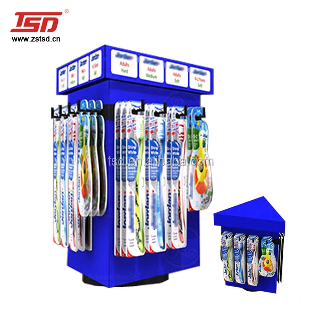 Custom Design Pos Floor Displays for Supermarket Toothbrush and Toothpaste Display Stand