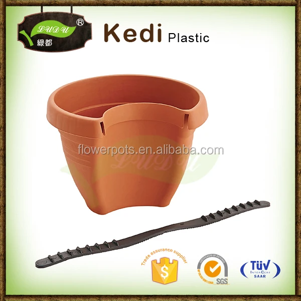 Plastic Semicircular Unique Flower Pots and Planters Hanging on the Wall