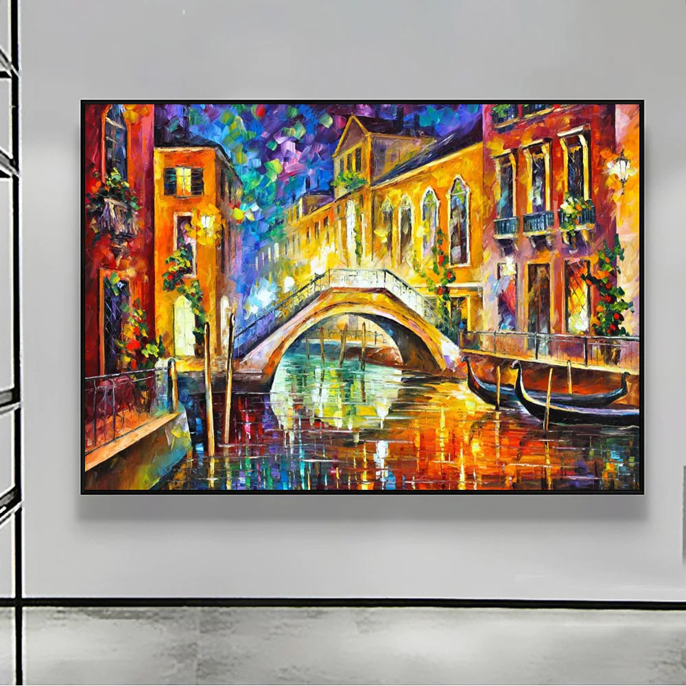Handpainted Texture Artist Leonid Afremov Texture Art Amsterdam Oil Painting