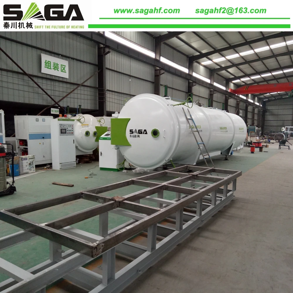 High Frequency Vacuum Solid Wood Drying Tube Machine SAGA 4.5m3