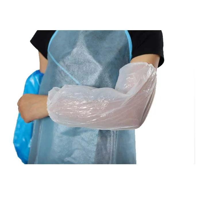 Disposable Waterproof Machine-Made White PE Sleeve Cover