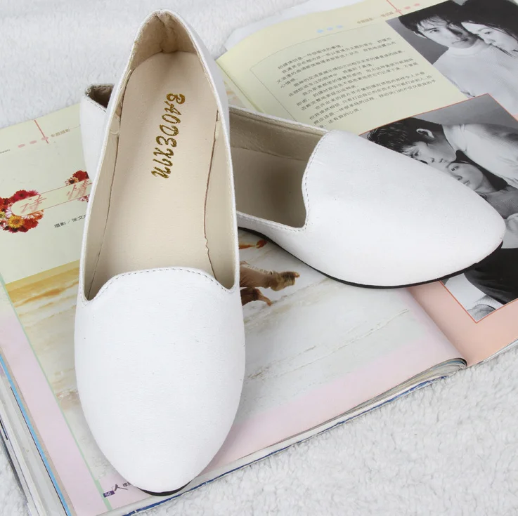 UP-0180J оптом женские большие размеры простые женские низко вырезанные повседневные туфли на плоской подошве для женщин