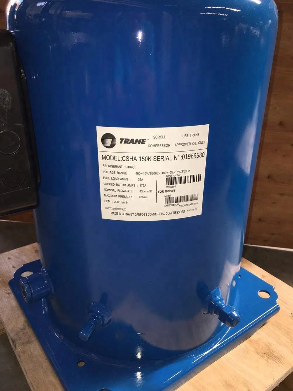 Best Refrigerator Compressor Trane Hermetic Scroll Compressor CSHA150K Compressor air Conditioning Cold Room Used