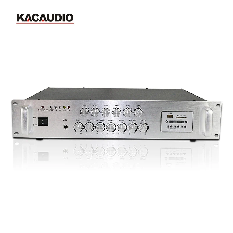 6 Channel Audio System Power Amplifier for School