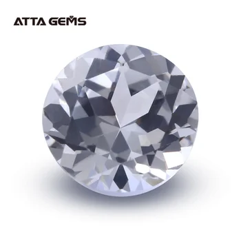 created white sapphire #12 white corundum gemstones China round stone gems of ATTAGEMS