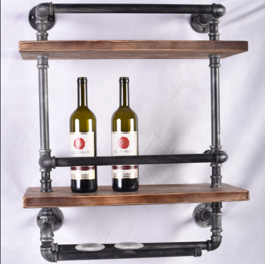 
 Винная полка «сделай сам», полка для хранения вина в промышленном стиле, винная полка  