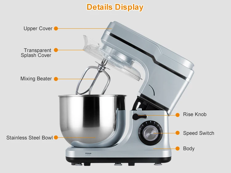 1200w Professional Electric Kitchen Appliance Robot Multifunction Cake ...