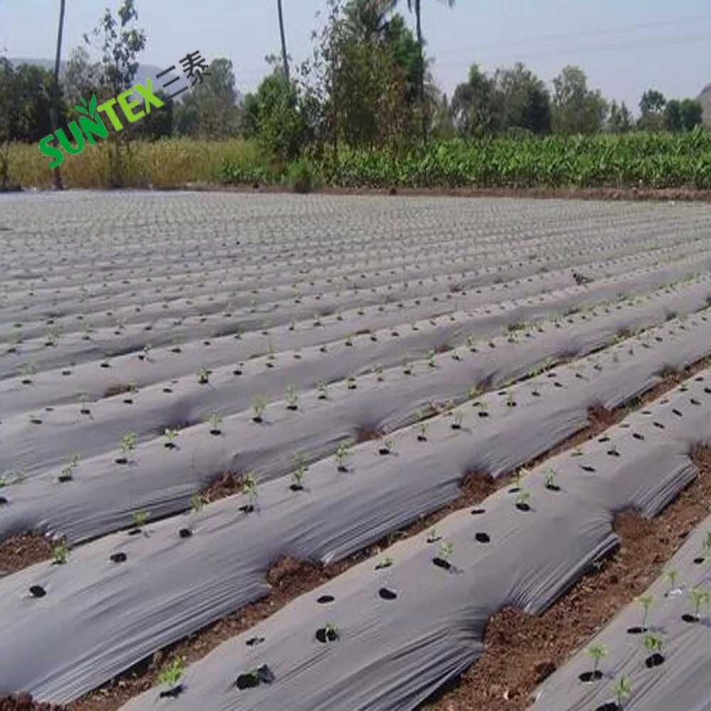 Поли-пленка для борьбы с сорняками 30 микрон черная Серебристая светоотражающая пленка