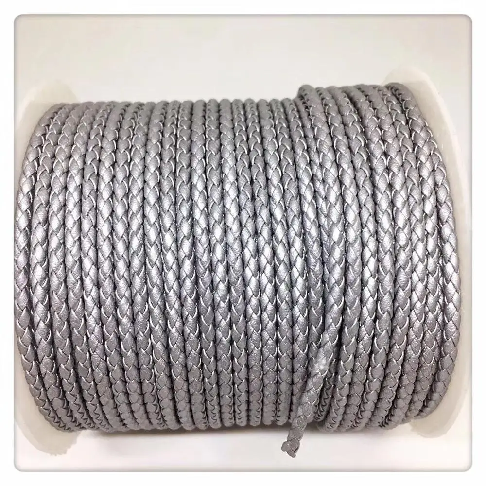 
Плетеный кожаный шнур высшего качества для изготовления ювелирных изделий «сделай сам», черный Nappa 3 мм 4 мм 5 мм 6 мм 8 мм 