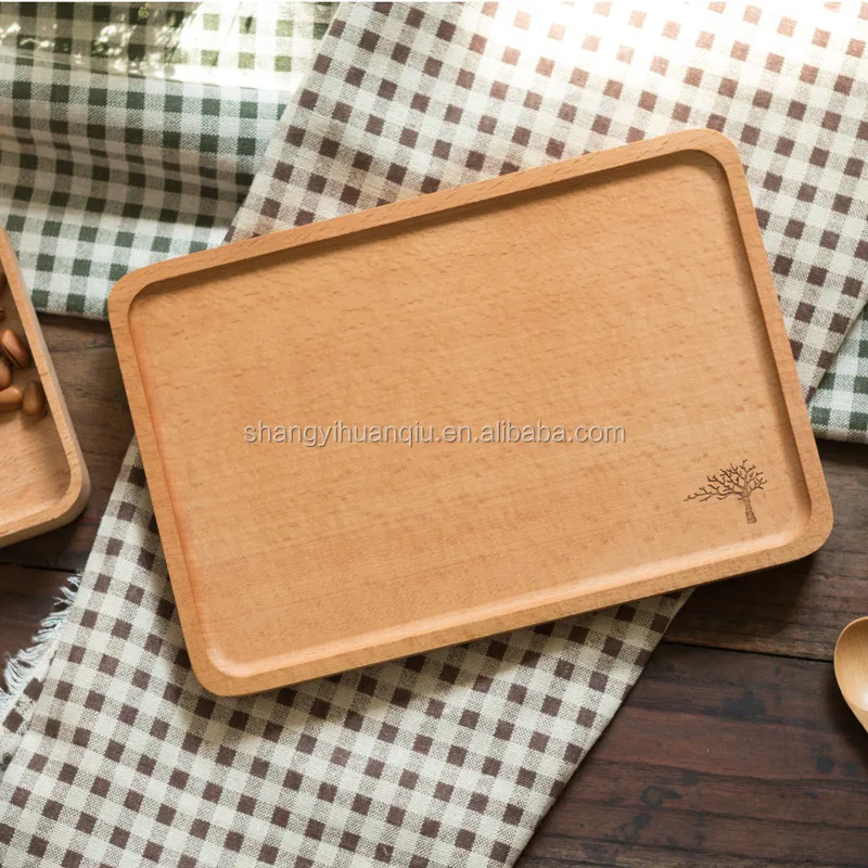 Cao County Wooden Trays Pine Wood Serving Tray For Food Storage Tray