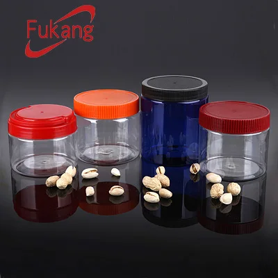 500ml Cylinder clear Plastic Food Bottle with Lid