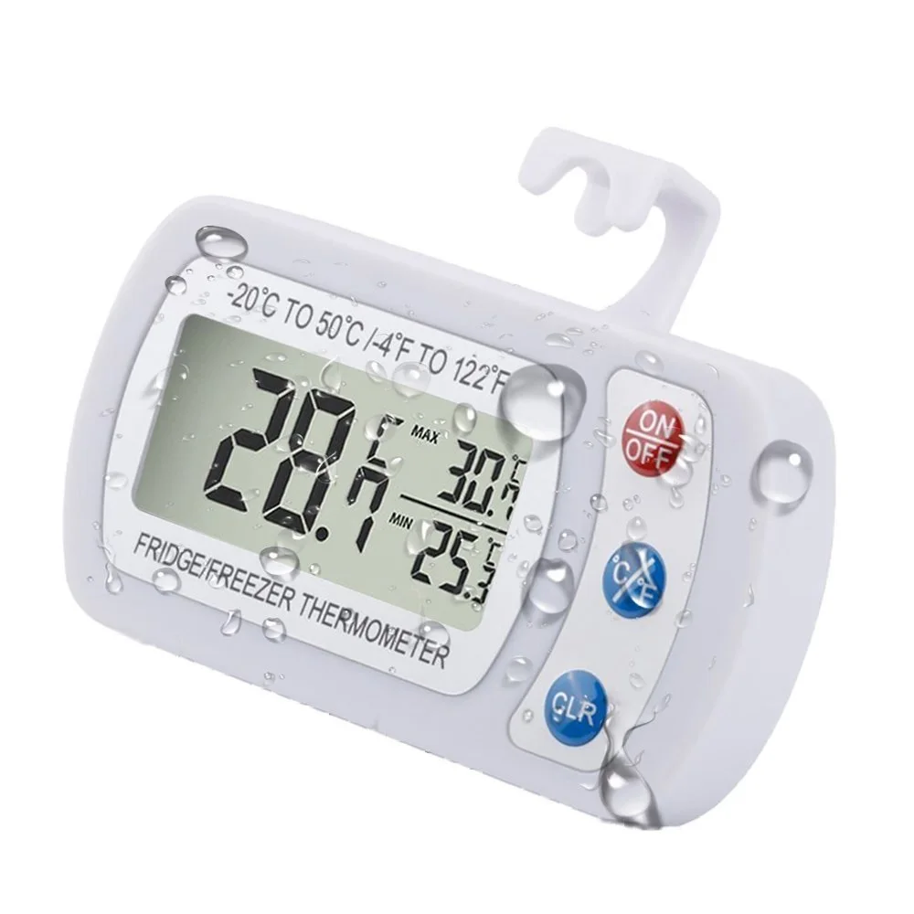 1x Digitales Kühlschrankthermometer Gefrierfachthermometer Küchenthermometer 