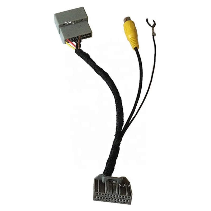 24Pins Car Rear View Camera RCA Adapter Connector Wire Harness for 2009-2015 Honda City XRV HRV Vezel