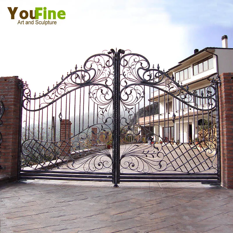 Decorative Wrought Iron Main Gate Designs for Sale