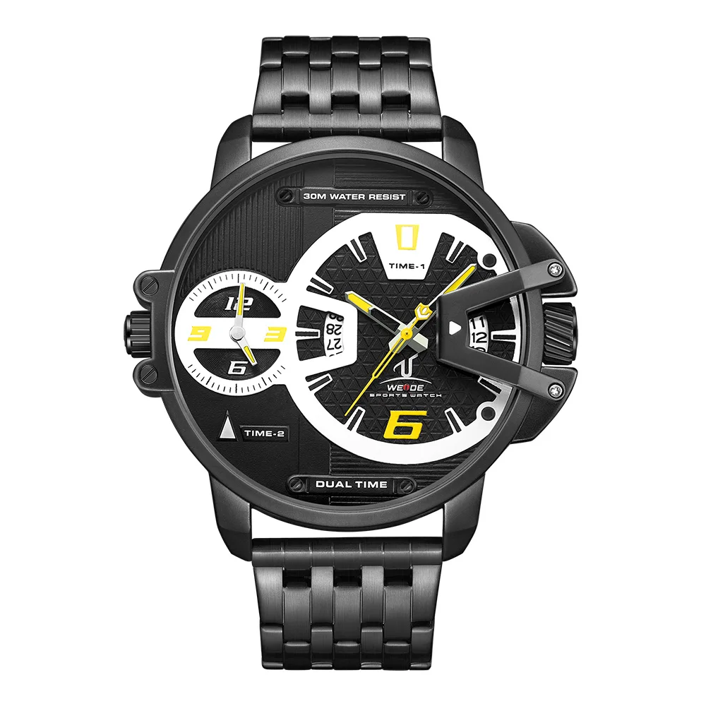 OEM Custom logo high quality stainless steel strap water resistant private label luxury watch waterproof for men
