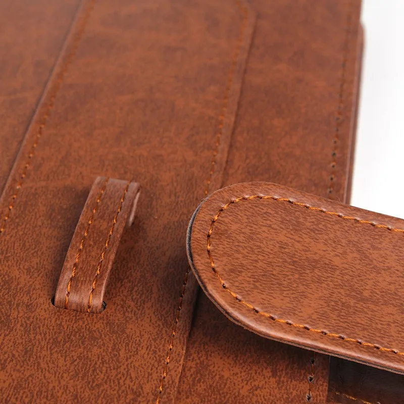 Promotional PU Leather File Folder Custom Logo Padfolio Notepad With Calculator