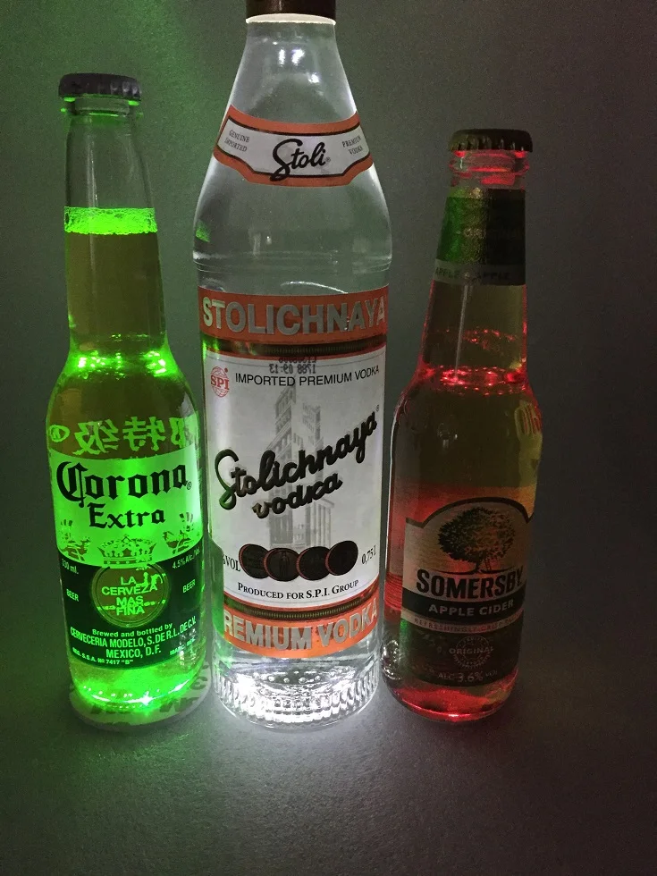 
Светодиодная наклейка для бутылок с мигающим светом для бутылок вина/пива/водки 