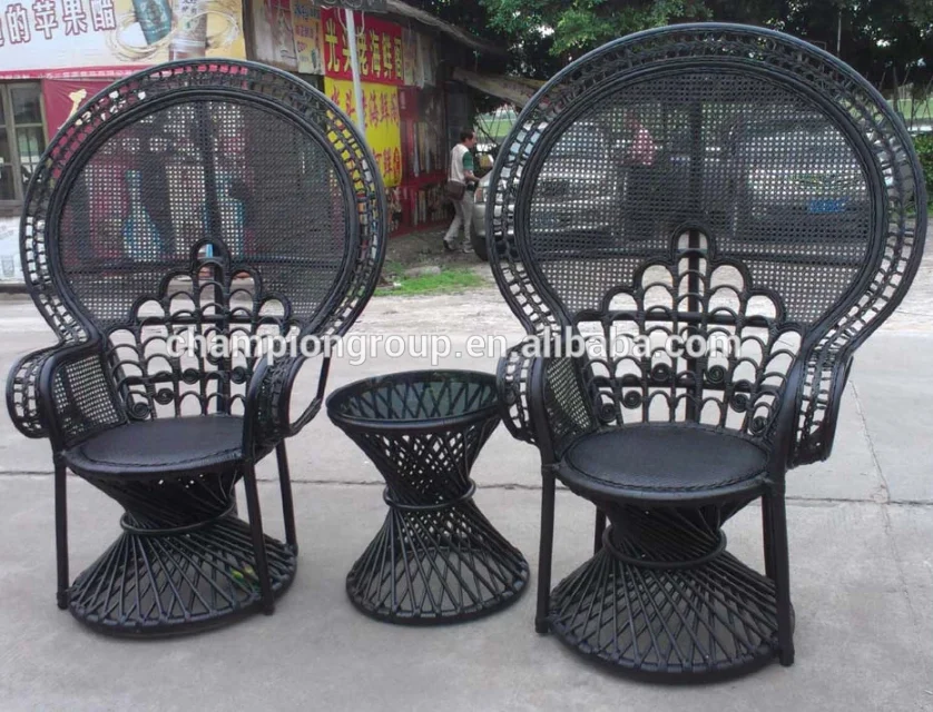 Handmade New Design Cane Peacock Wicker Chair