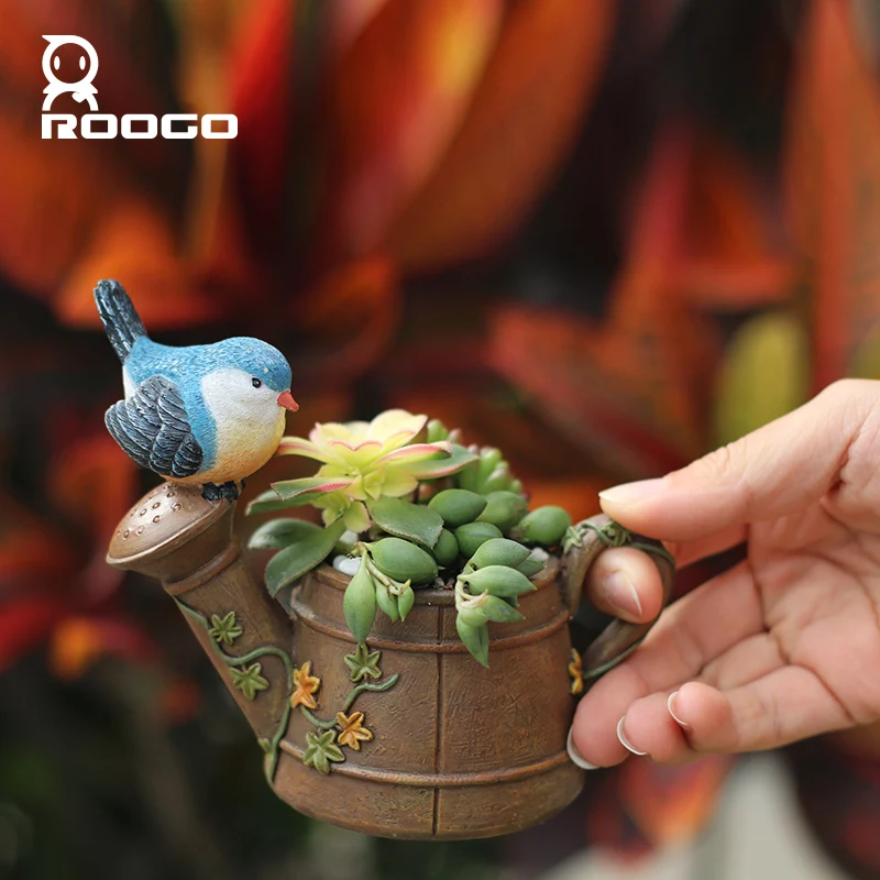 Roogo каучуковые коррозионные цветочные горшки для балкона в форме душа