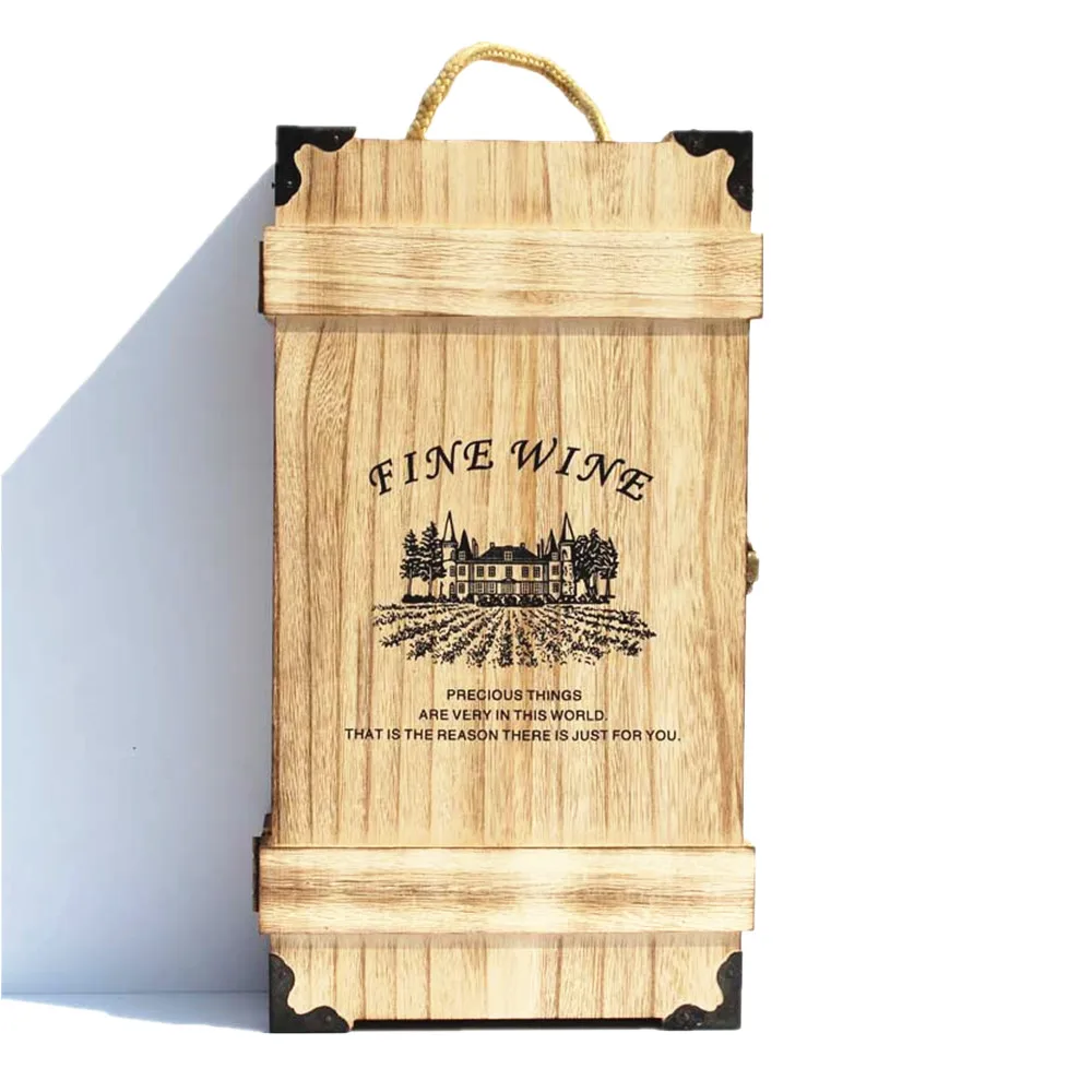 China supplier wholesale 2018 hot sales modeled after an antique wood wine box for wine bottle