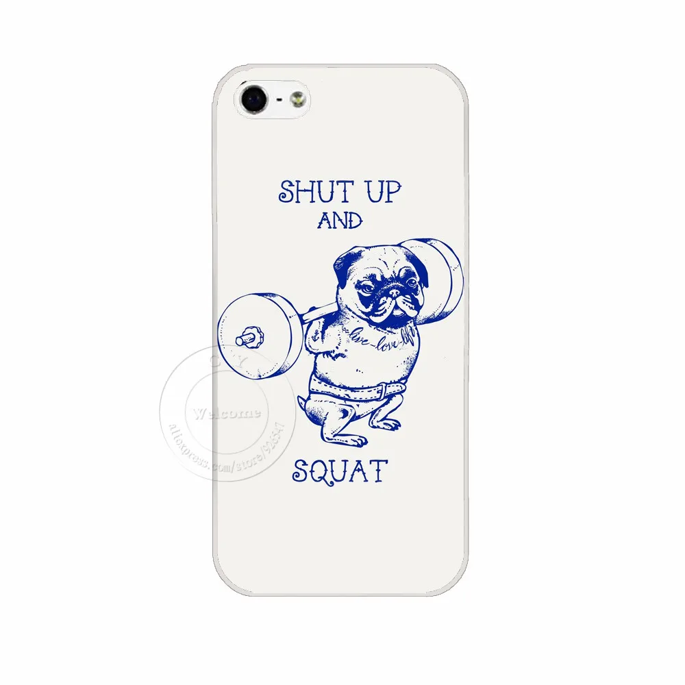 Shut Up And Squat Painted PC Hard Protective Phone Cover Case For Apple iPhone 4 4S