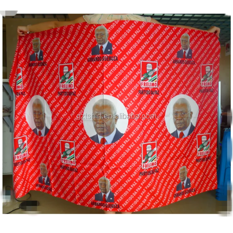 
oem african cotton election print wax fabric for kangas 