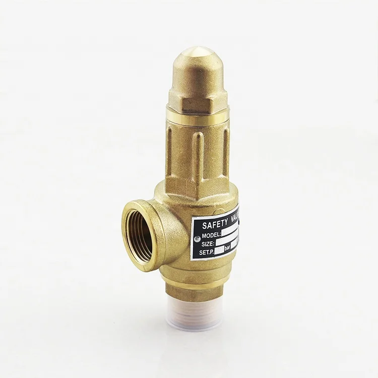 Spring Full Threaded Connection Brass Gas Lift air Compressor Pressure Safety Relief Valves