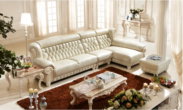 
Кожаный диван Bisini в европейском стиле для гостиной, роскошный набор диванов (BF07-70181) 