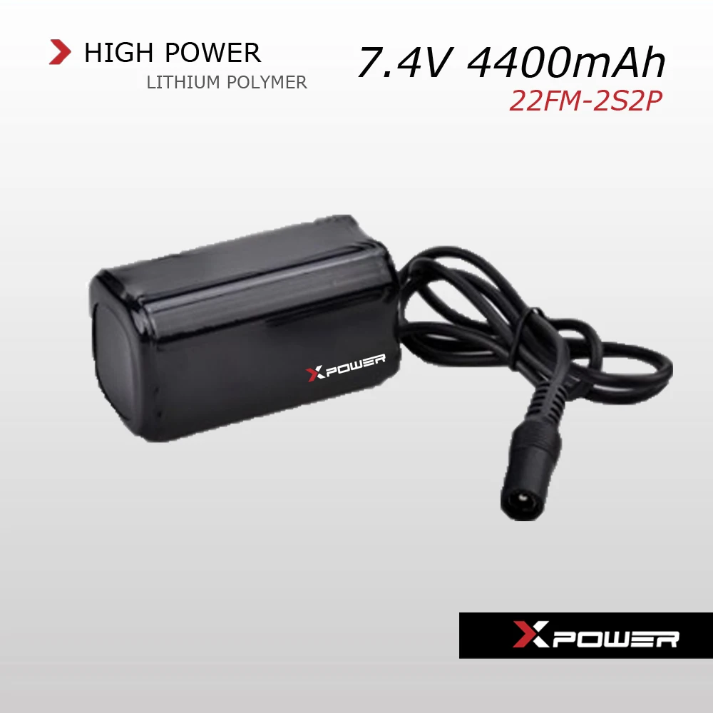 7.4V 4400mah 22FM Lithium Battery For Bicycle LED Light, Headlight, Solar Lantern, air cleaner