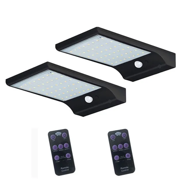 2018 Новый запуск 48 светодиодных наружных настенных солнечных датчиков движения с пультом дистанционного