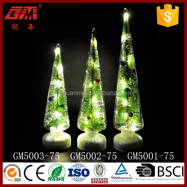 wholesale inside glass christmas tree stand decoration for sale christmas tree decoration item lighted glass tree details