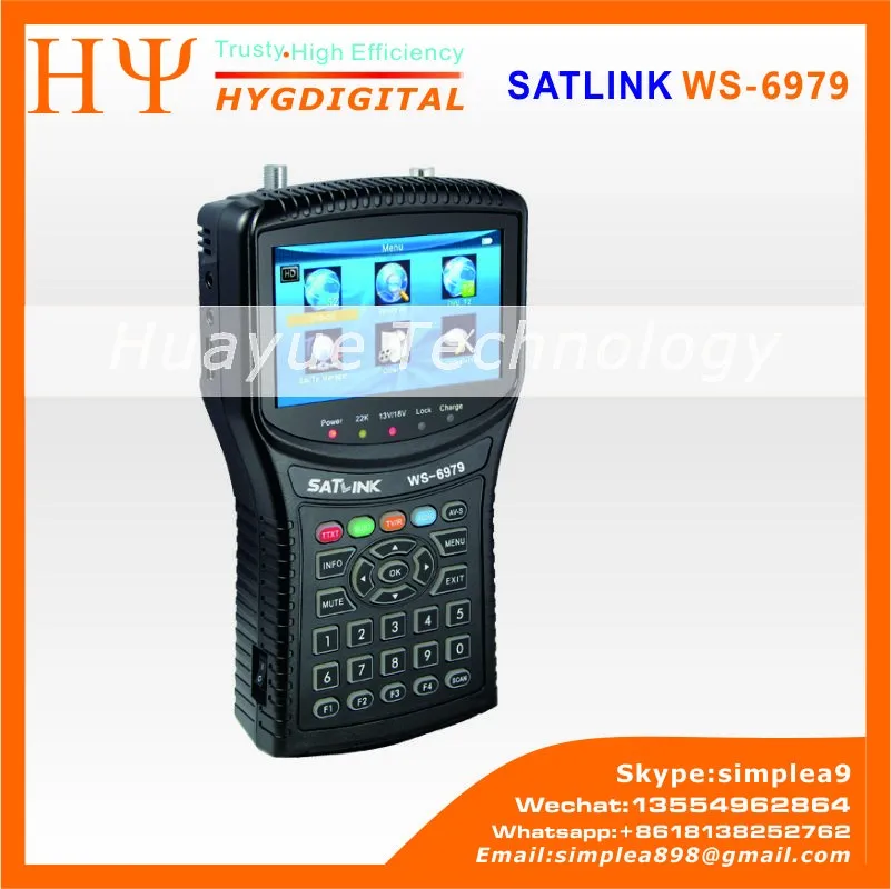 Satlink WS-6979 DVB-S2 + DVB-t2 спутниковый finder метр WS-6979