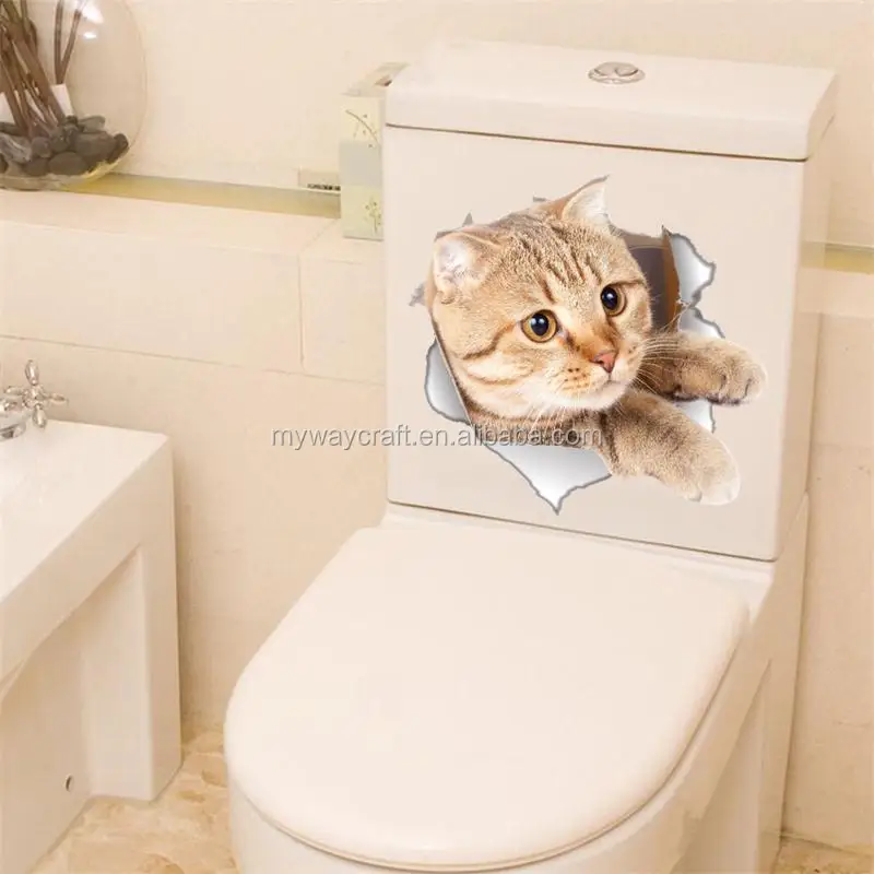 Myway Home Decor Bathroom Toilet Funny Animals Decor Poster Pvc Mural 3d Smashed Wall Sticker Buy 3d Wall Sticker Wall Sticker Toilet Sticker Product On Alibaba Com