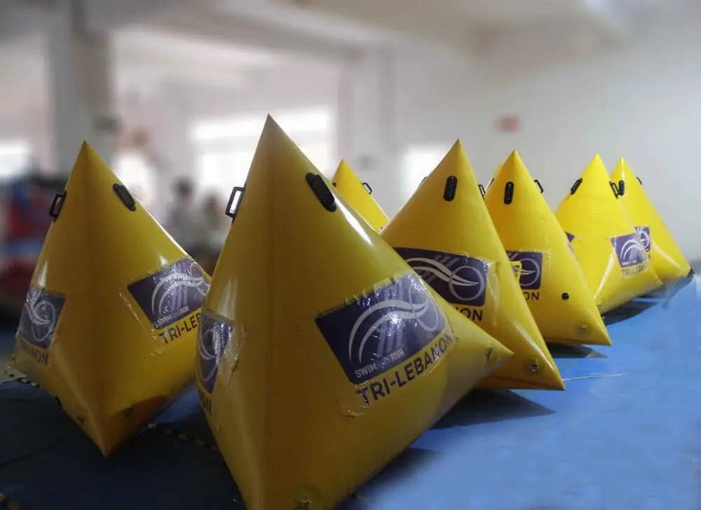 Регулируемый треугольный надувной буй для воды и триатлона, плавающий буй, маркеры, буй для водных гонок