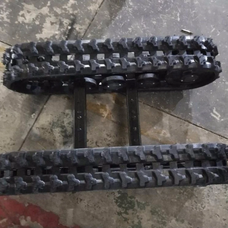 Small Rubber Track System with Intelligent Chassis  for Grass Mower Chassis Wheels