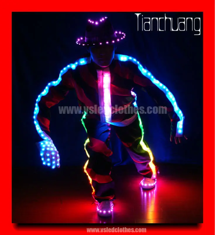 Completo Cambiar Color Led Ropa De Michael Jackson Danza De La Etapa Traje  Llevado,Michael Jackson Guantes Luminosos - Buy Ropa Led Product on  