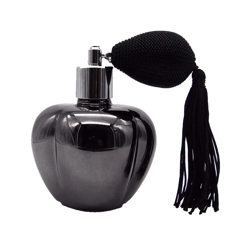 Black perfume glass bottle design element
