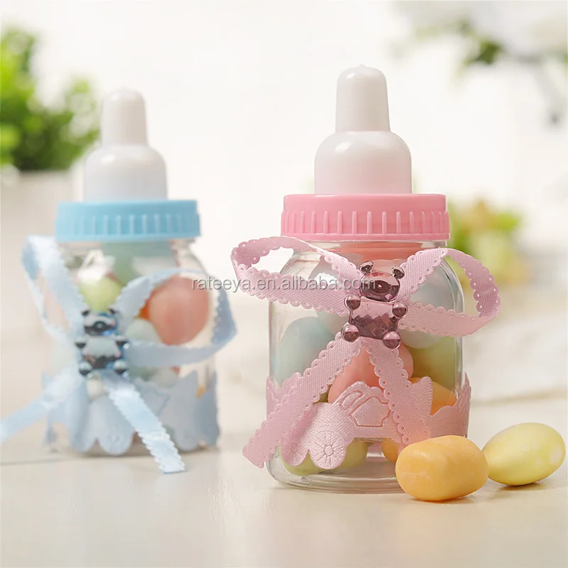 Wholesale Baby Shower Party Favor Gift Transparent Plastic Baby Milk  Feeding Bottle