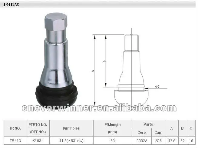 Tubeless Tire Valve Tr413ac Valve Tool Tire Valve Stems Tire Online View Tirevalves Ew Product Details From Ningbo Everwinner Auto Parts Co Ltd On Alibaba Com