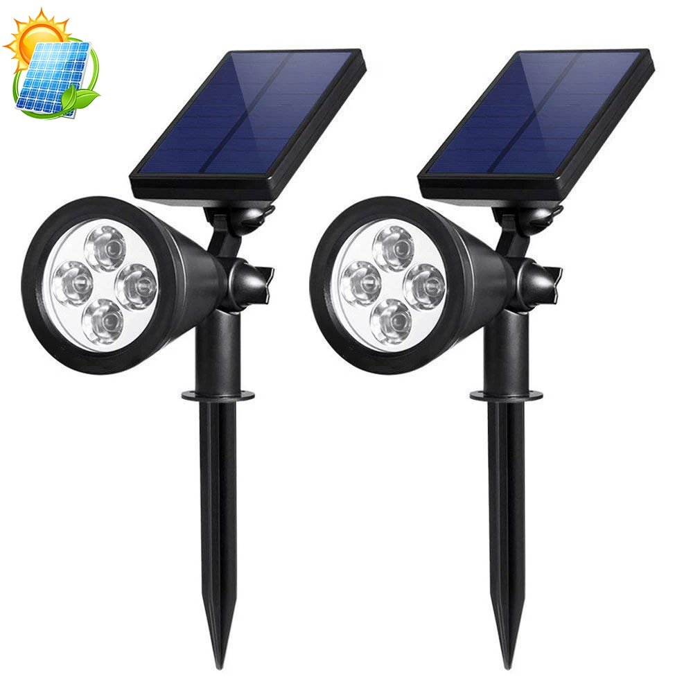 Wholesale Waterproof 4 LED Solar Spotlight Adjustable Solar Spot Lawn Light Outdoor